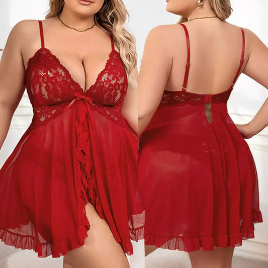 Sexy Nighty Lingerie V-Neck / 2pc Set (2 colors available) S - XXL