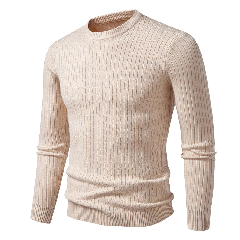 New Men's Crew-Neck Knit Sweater - Dressy or Casual (9 colors available)