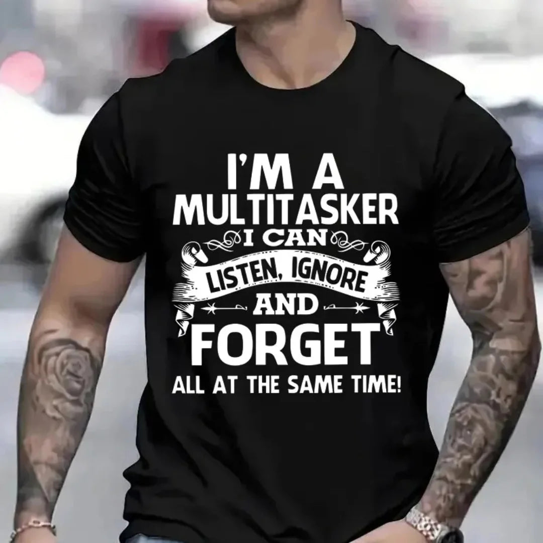 Humor 3D Printed T-Shirt - "I'm A Multitasker" - 4 Style Selections