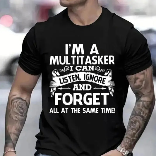Humor 3D Printed T-Shirt - "I'm A Multitasker" - 4 Style Selections