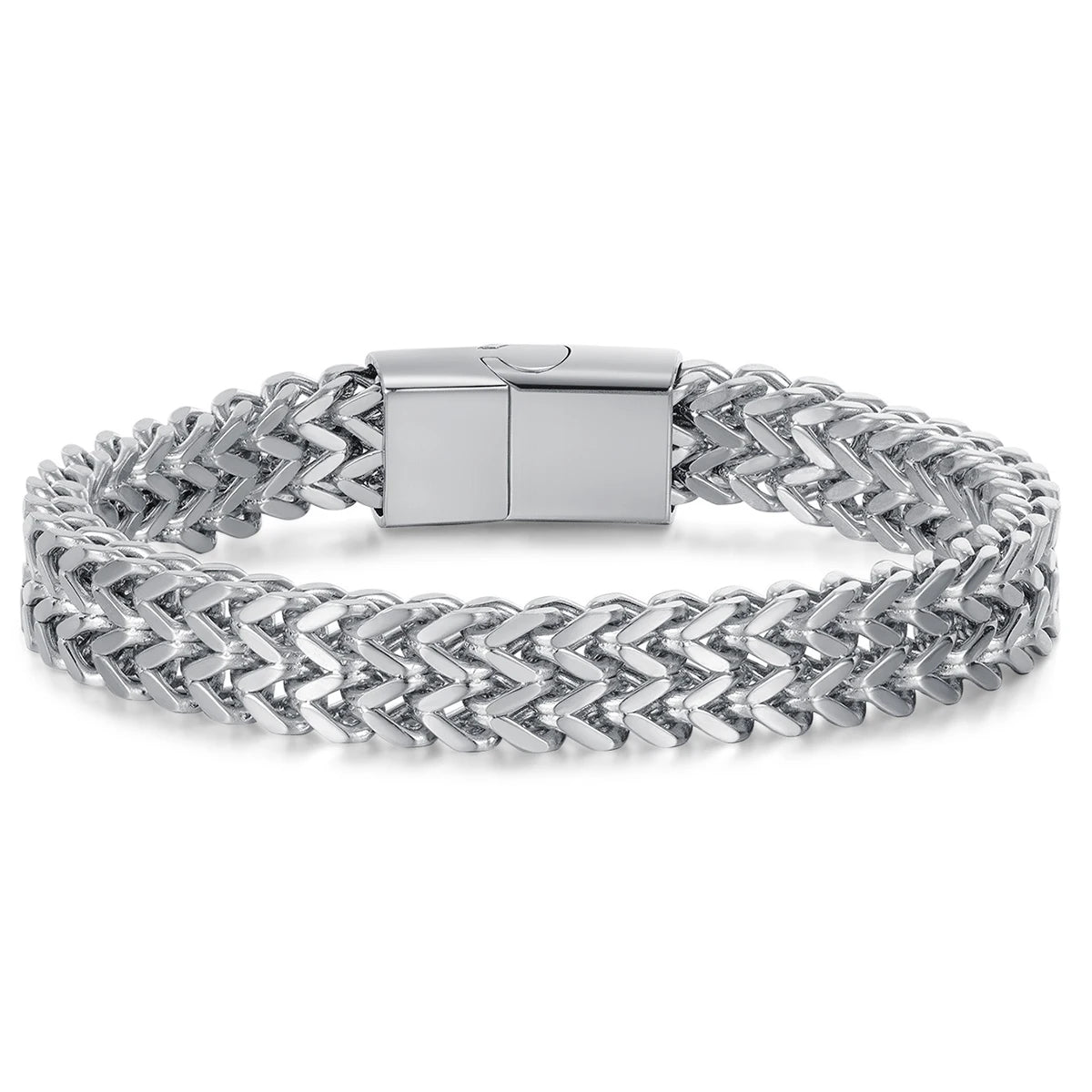 Fashion 14k/Silver/Black Cuban Bracelet Stainless Steel