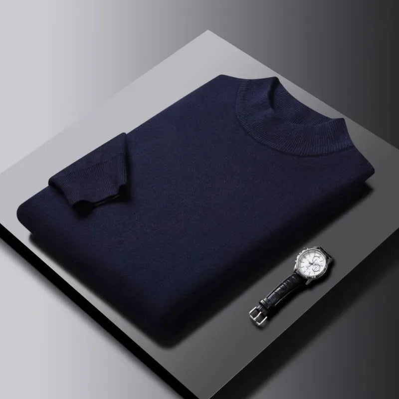 New Men's Mock Turtleneck Long Sleeve  - Casual or Dressy (10 colors available)