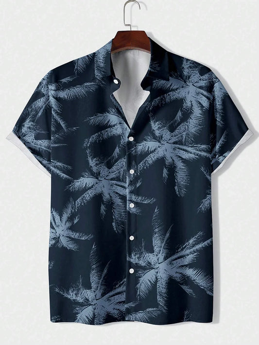Hawaiian Fashion - Casual Shirt - Blue / Light Blue
