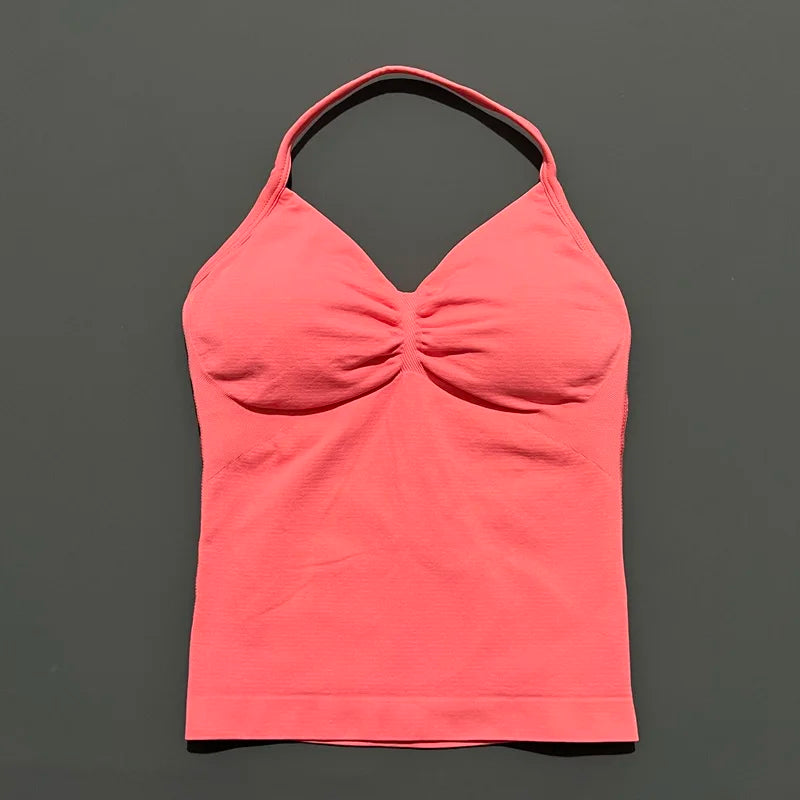 Women's Sporty Backless Halter Tank Top (30 colors available)