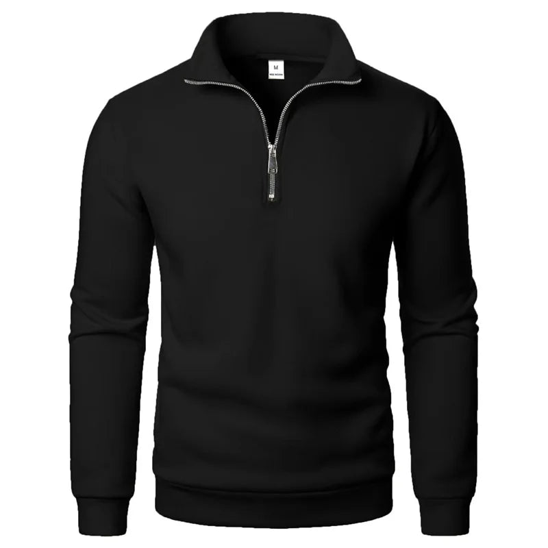 Men's Casual V-Neck Zip Up Sweater - Pullover (9 colors available)