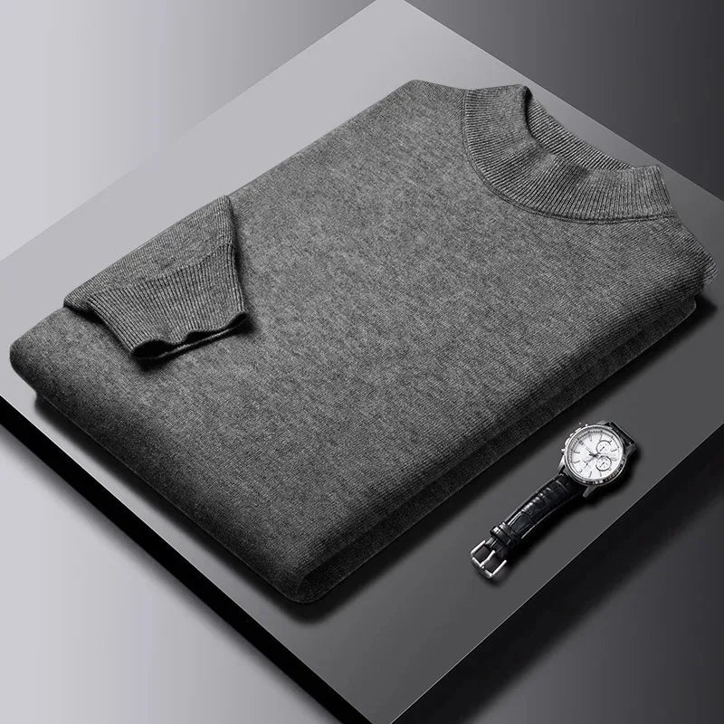 New Men's Mock Turtleneck Long Sleeve  - Casual or Dressy (10 colors available)