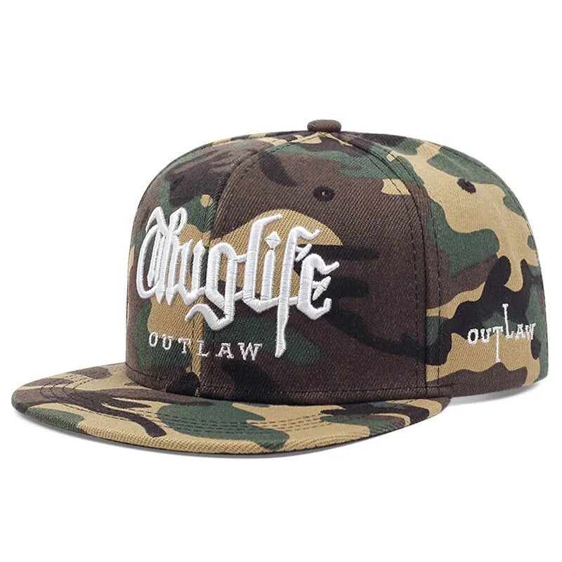 Fashion Thug Life 3D Embroidery Snapback Cap