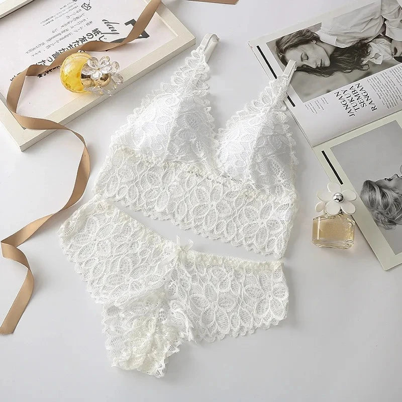 Sexy Lace Wire Free Bra / Panty Set
