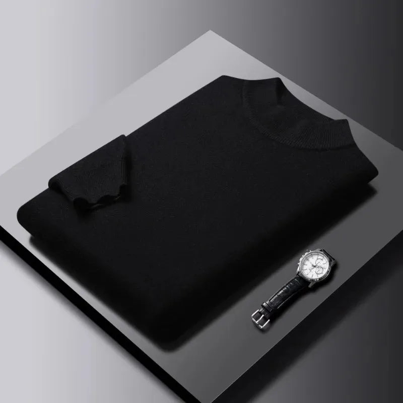 New Men's Mock Turtleneck Long Sleeve  - Casual or Dressy (10 colors available)