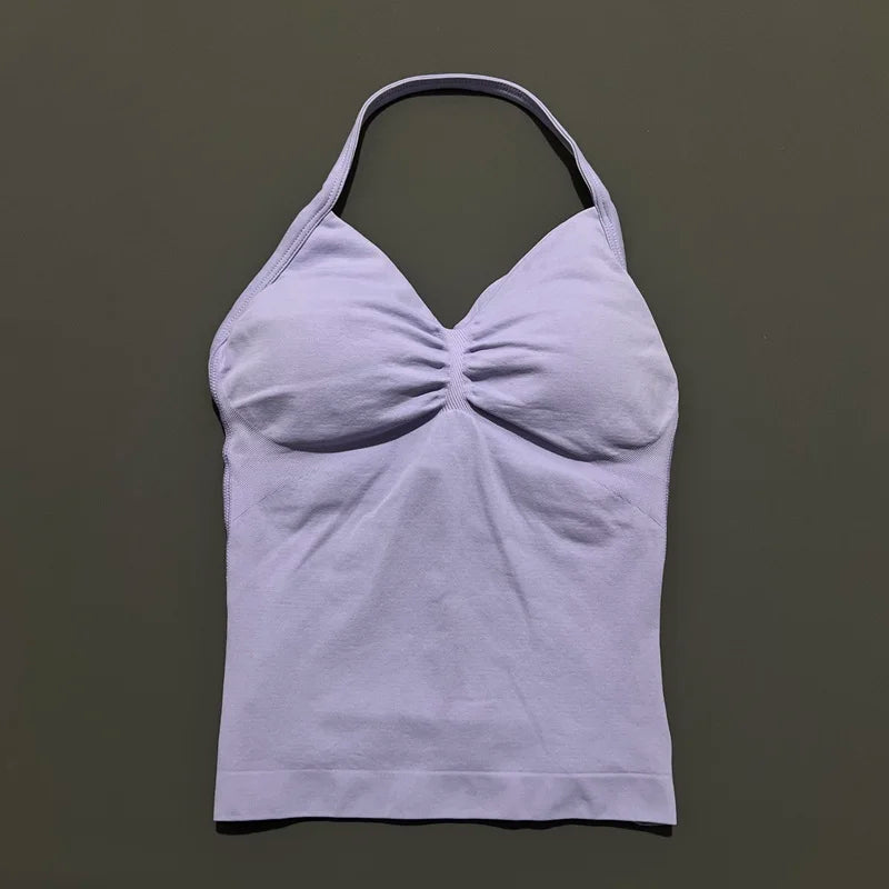 Women's Sporty Backless Halter Tank Top (30 colors available)