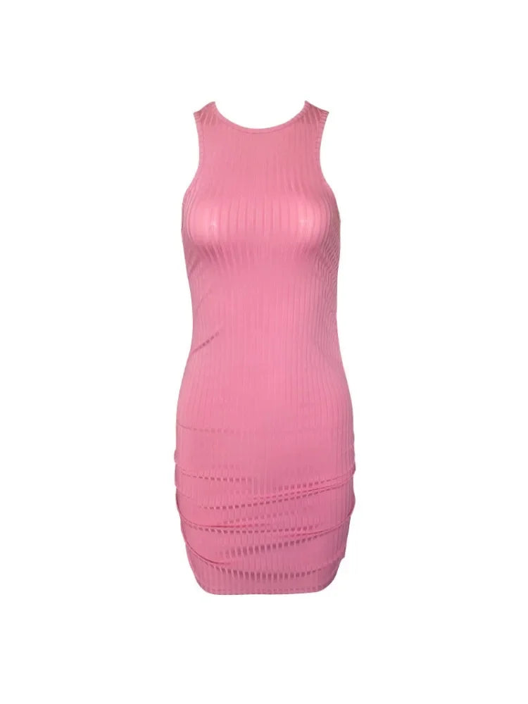 Sexy Bodycon Mini Dress - Sleeveless