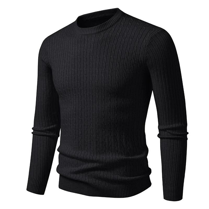 New Men's Crew-Neck Knit Sweater - Dressy or Casual (9 colors available)
