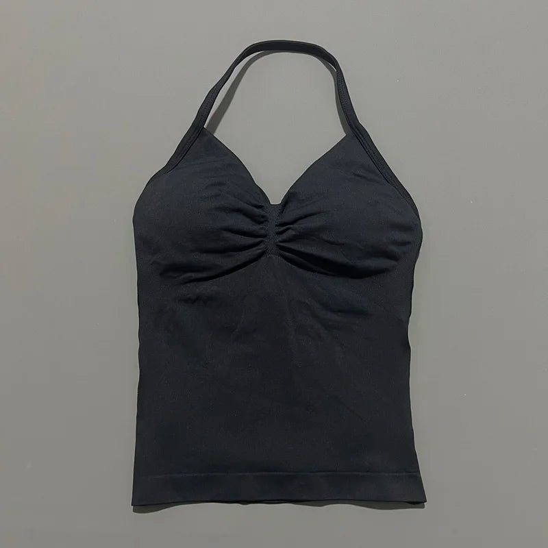 Women's Sporty Backless Halter Tank Top (30 colors available)