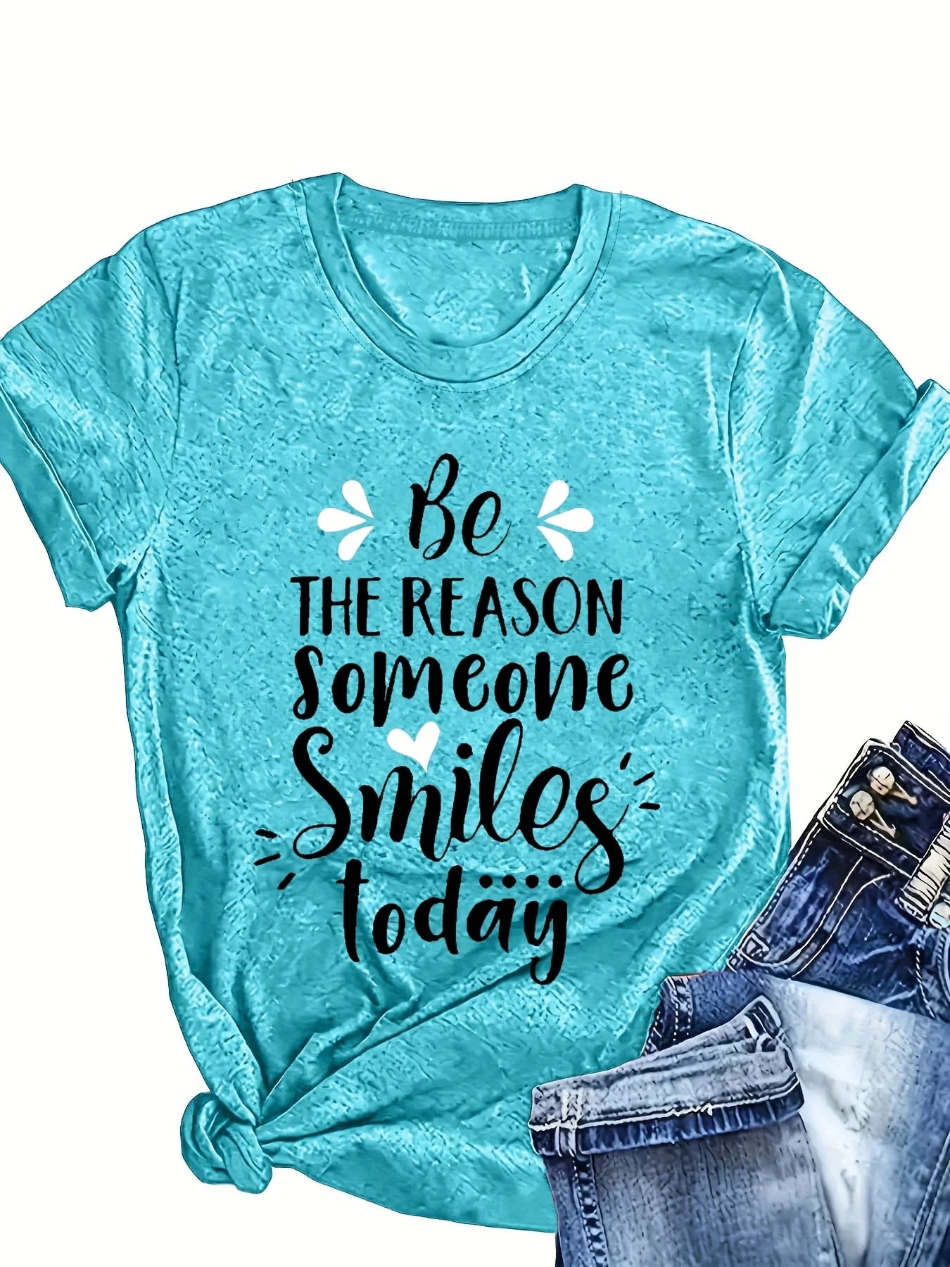 Women's Inspirational Tee - "Be The Reason Someone Smiles Today" (3 colors available)