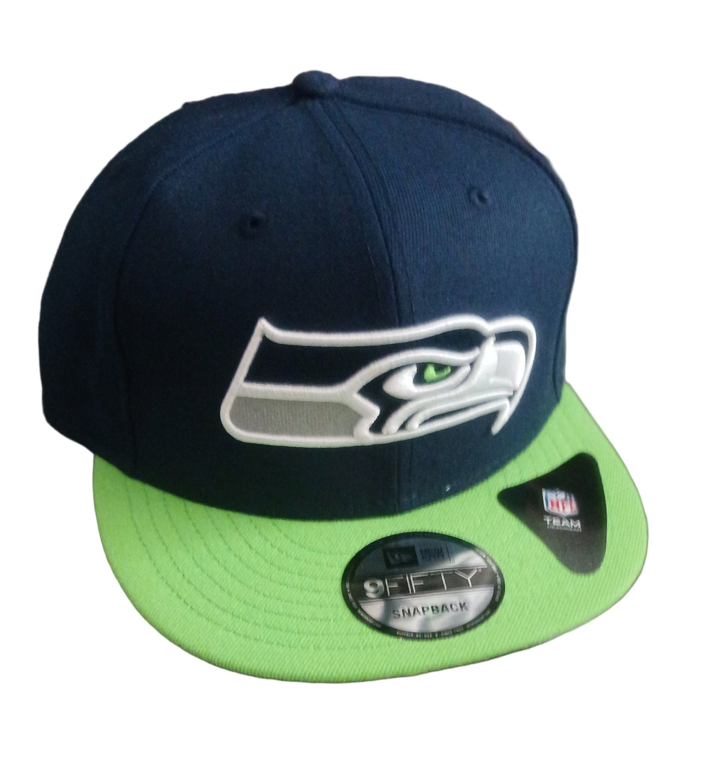 Seattle Seahawks NFL Navy / Neon Green Sports Cap - Snapback