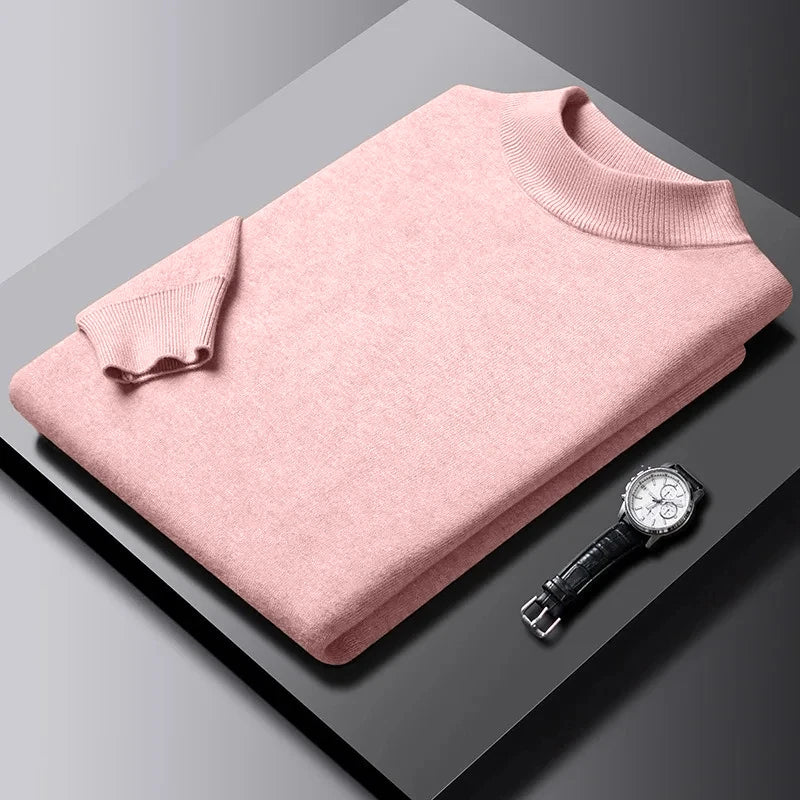 New Men's Mock Turtleneck Long Sleeve  - Casual or Dressy (10 colors available)
