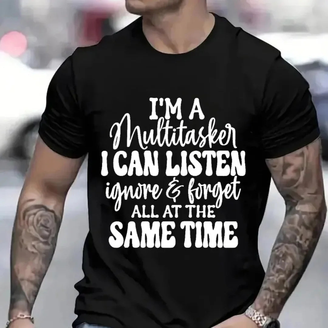 Humor 3D Printed T-Shirt - "I'm A Multitasker" - 4 Style Selections