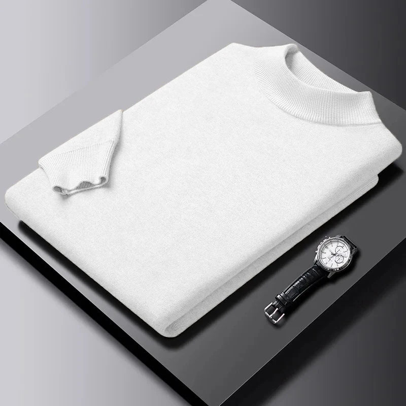New Men's Mock Turtleneck Long Sleeve  - Casual or Dressy (10 colors available)